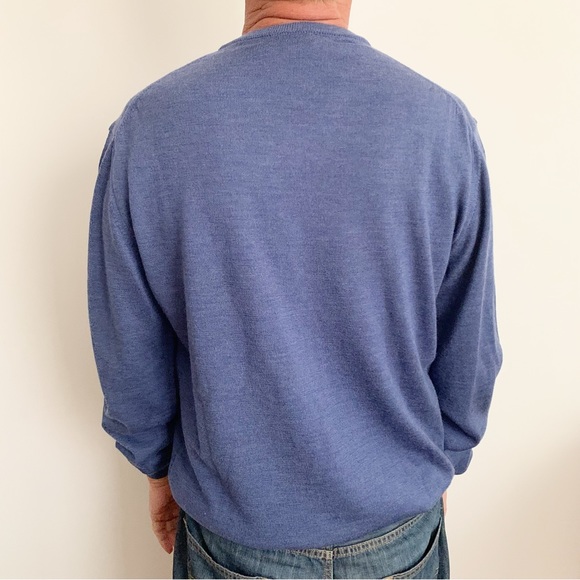 EUC Marco Fiori Merino Wool V-neck Mens Sweater Size L - Picture 2 of 12